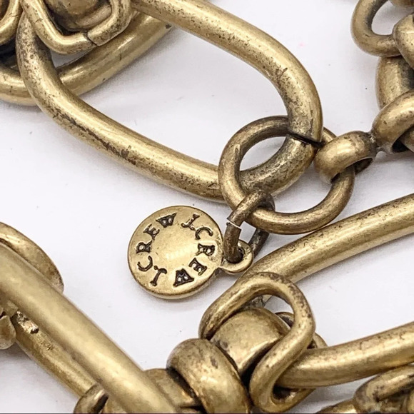 J. Crew Quill Jeweled Gold Necklace - Picture 4 of 5